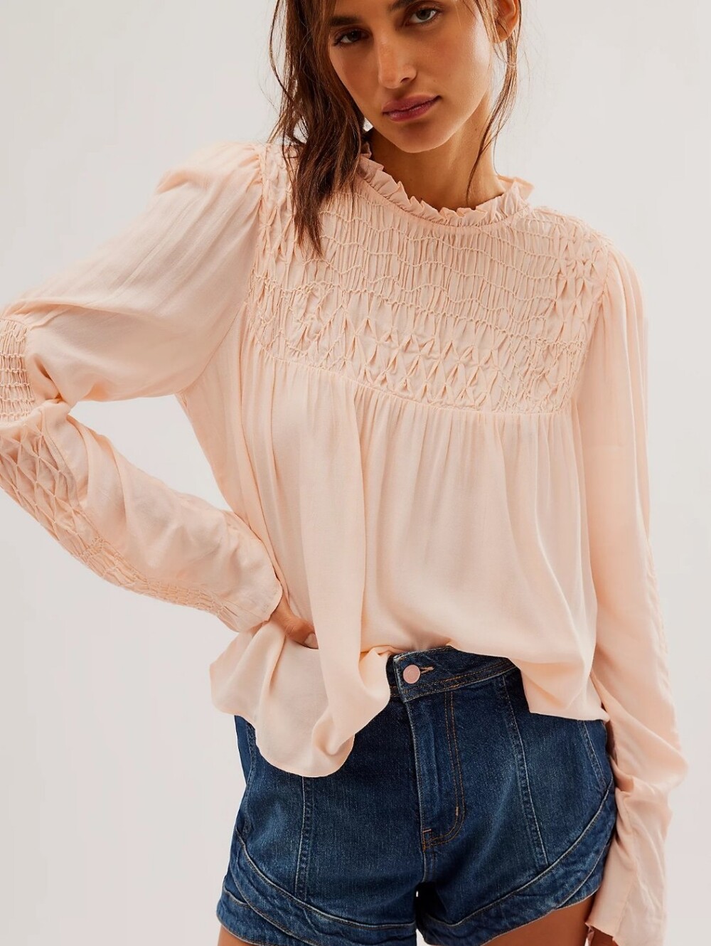 Free People Smocked In Time Top